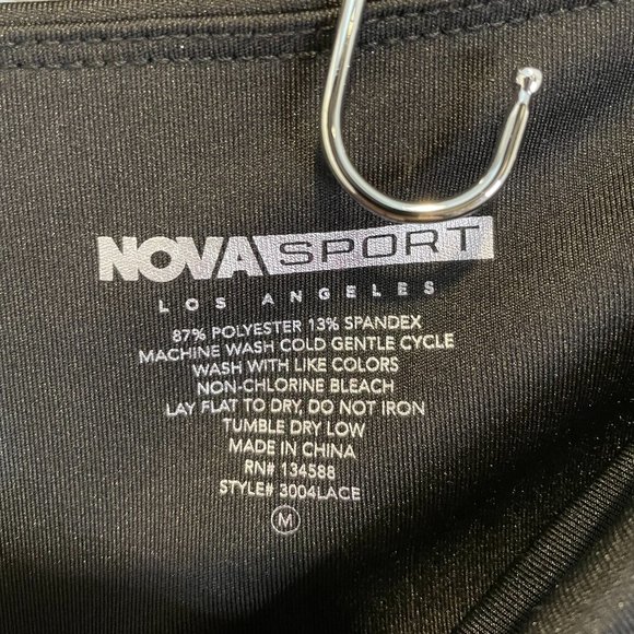 Nova Sport Womens Lace Embellished Leggings sz M NWOT - Picture 4 of 7